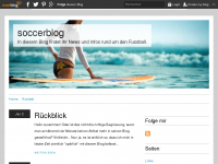 Screenshot des Blogs soccerblog