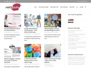 Screenshot des Blogs Strategie, Marketing und Online Marketing für KMU