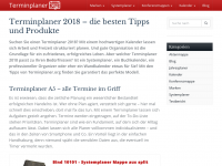 Screenshot des Blogs Terminplaner.org