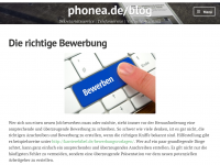 Screenshot des Blogs phonea Telefonservice Blog