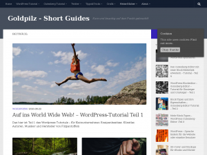 Screenshot des Blogs Goldpilz – Short Guides