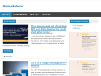 Screenshot des Blogs Webinarkalender