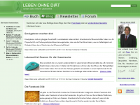 Screenshot des Blogs Blog ohne Diät
