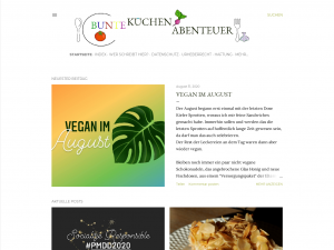 Screenshot des Blogs Bunte Küchenabenteuer