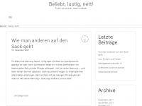 Screenshot des Blogs Beliebt, lustig, nett!