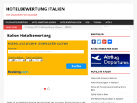 Screenshot des Blogs Italien Hotelbewertung