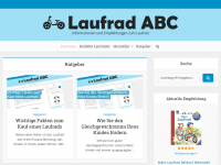 Screenshot des Blogs Laufrad ABC – Informationen rund ums Laufrad