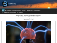 Screenshot des Blogs Konzentration steigern mit Vitamin3.de