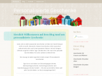 Screenshot des Blogs Personalisierte Geschenke