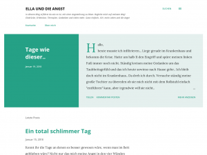 Screenshot des Blogs Ella und die Angst