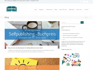 Screenshot des Blogs Buchvermarktung für Autoren