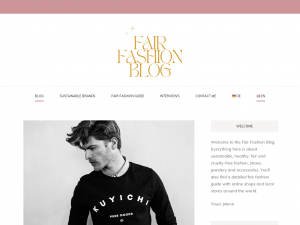 Screenshot des Blogs Fair Fashion Blog