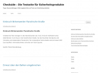 Screenshot des Blogs Die Testseite für Sicherheitsprodukte und Technik