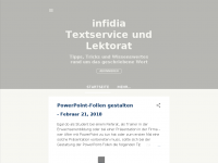 Screenshot des Blogs infidia Textservice und Lektorat