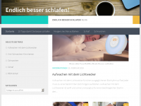 Screenshot des Blogs Endlich besser schlafen!