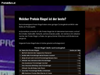 Screenshot des Blogs Proteinriegel Test und Vergleich