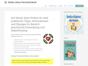 Screenshot des Blogs Entfalte dein natürliches Sein