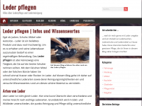 Screenshot des Blogs Leder pflegen