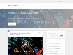 Screenshot des Blogs electro-space