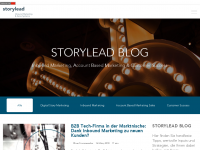 Screenshot des Blogs Storylead Inbound Marketing & Sales Blog