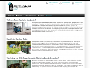 Screenshot des Blogs Baustellenradio Tester