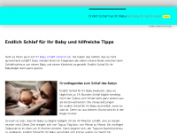 Screenshot des Blogs Endlich Schlaf für ihr Baby