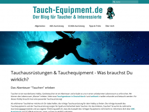 Screenshot des Blogs Das Handbuch für Sporttaucher – Tauch-Equipment.de