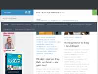 Screenshot des Blogs Blog als Nebenjob