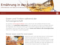 Screenshot des Blogs Ernährung in der Schwangerschaft