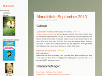 Screenshot des Blogs Bibliomanie