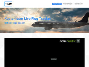 Screenshot des Blogs Flugtracker