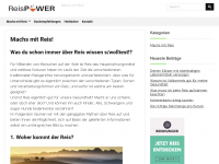 Screenshot des Blogs Reispower – Machs mit Reis
