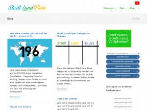 Screenshot des Blogs Stadt Land Fluss Online