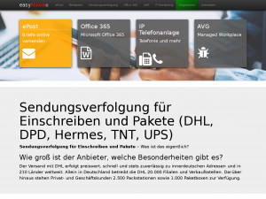Screenshot des Blogs easyNova DHL Tracking