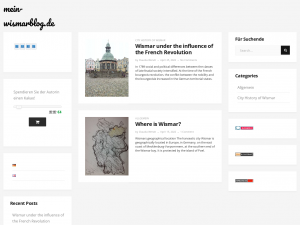 Screenshot des Blogs Mein Wismarblog