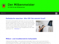 Screenshot des Blogs Milbenmeister.de/blog