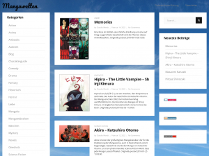 Screenshot des Blogs Mangawelten