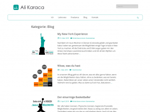 Screenshot des Blogs www.alikaraca.eu