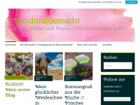 Screenshot des Blogs Hand&Gemacht