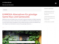 Screenshot des Blogs Zehnalternativen