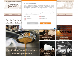 Screenshot des Blogs Kaffee Journal