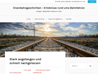 Screenshot des Blogs Eisenbahngeschichten