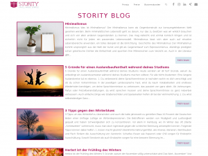 Screenshot des Blogs STORITY