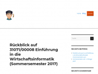 Screenshot des Blogs Fernstudium Wirtschaftsinformatik Blog