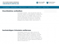 Screenshot des Blogs Haushats-infos.de – Tipps & Tricks für Küche, Haushalt und Bad