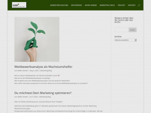 Screenshot des Blogs Sander Marketing-Consulting