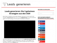 Screenshot des Blogs Leads generieren: Die 3 geheimen Methoden aus den USA!