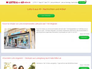 Screenshot des Blogs Lotto 6aus49