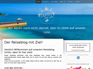 Screenshot des Blogs Travel For Life