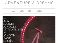Screenshot des Blogs Adventure & Dreams